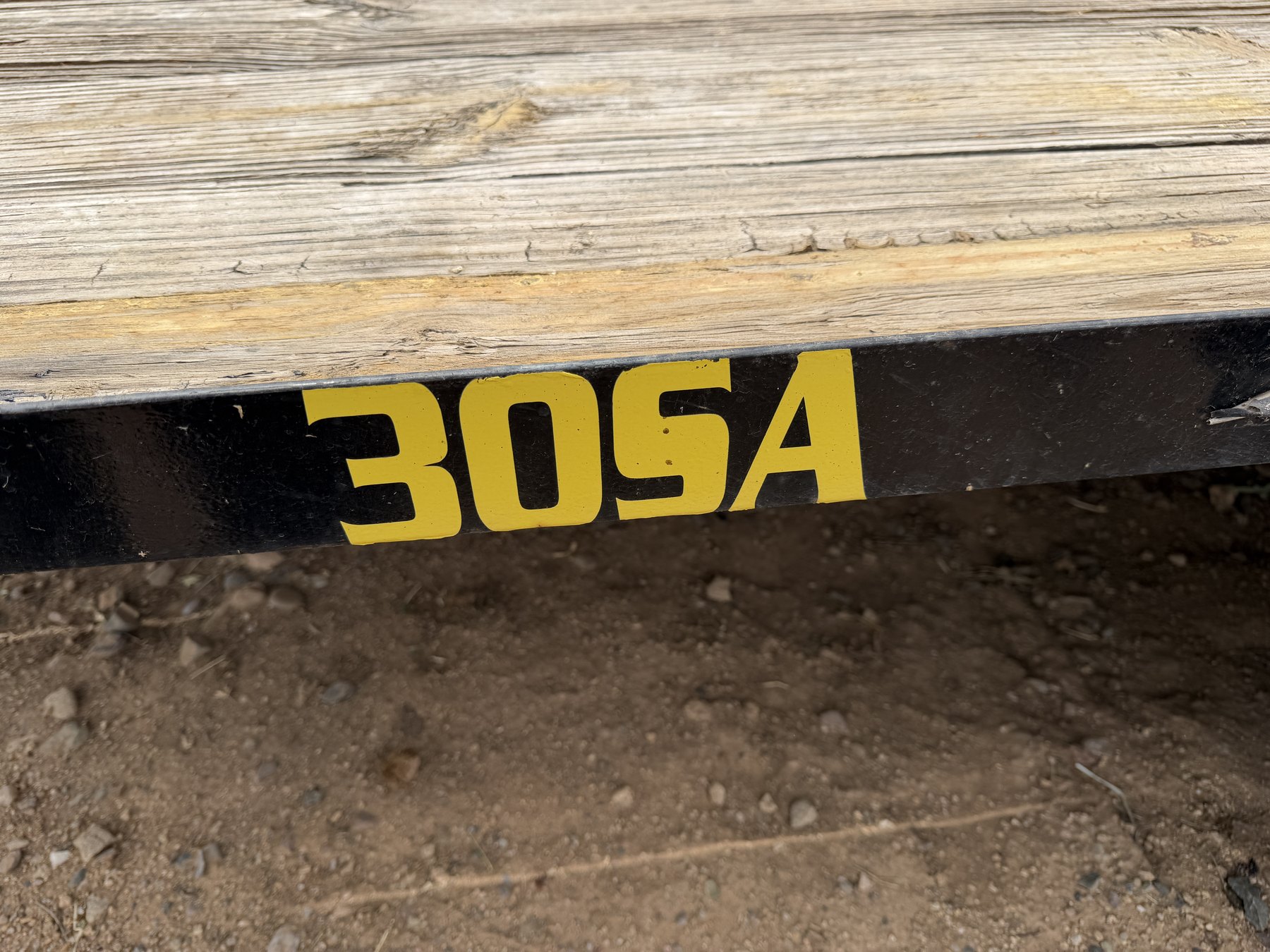Big Tex 30SA model badge on the trailer